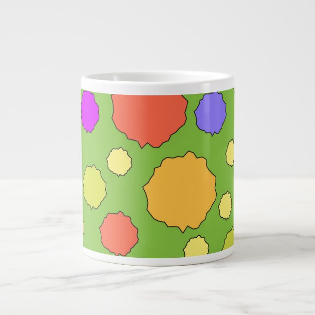 Funky retro colour circles coffee mug (Front)