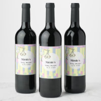 Funky Retro Cubism Stork Delivery Baby Shower