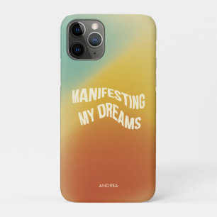 Funky Retro Grainy Gradient Texture Manifestation iPhone 11 Pro Case