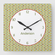 Funky Retro Olive Bead Custom Colours Pattern