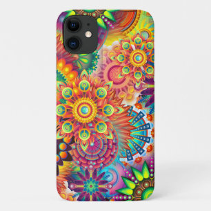 Funky Retro Pattern Abstract Bohemian iPhone 11 Case