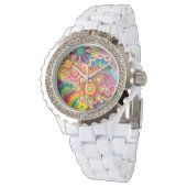 Funky Retro Pattern Abstract Bohemian Watch (Angled)