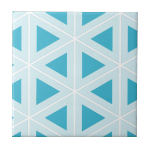 funky retro triangles ceramic tile