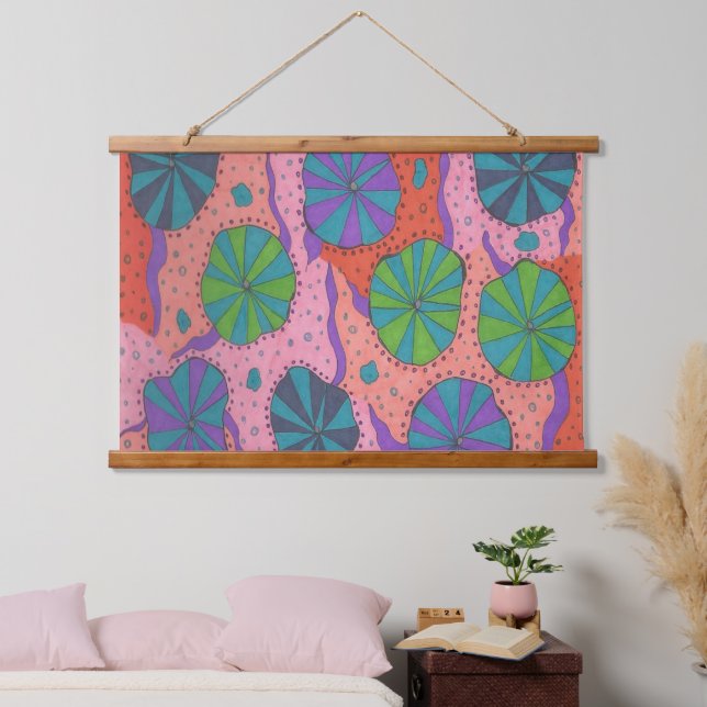 Funky Retro Vibes  Hanging Tapestry (Bedroom)