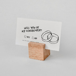 Funky Retro Will You Be My Ringbearer Enclosure Card