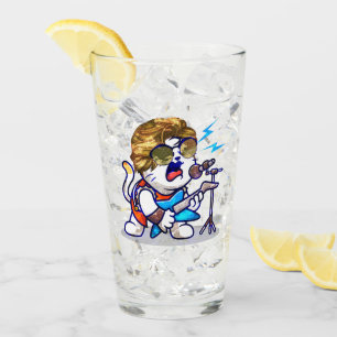 Funky Rockstar Cat – Cool Music Lover Kitty Glass