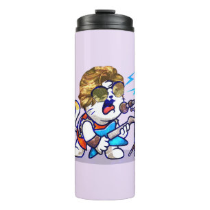Funky Rockstar Cat – Cool Music Lover Kitty Thermal Tumbler