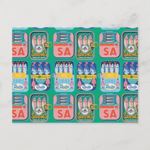 Funky Sardine Portugal  Postcard