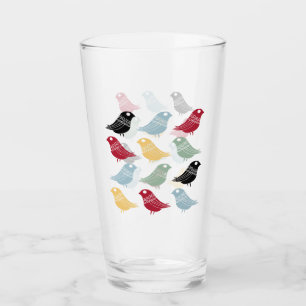 Funky Scandi Birds Mid Century Modern Glass