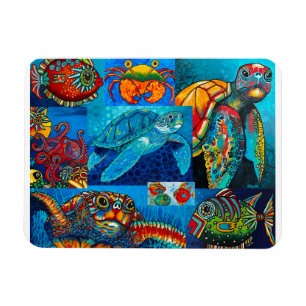 "Funky Sea Critters" Magnet