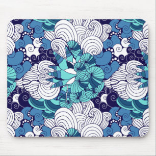 Funky Seashell Pattern Mouse Pad