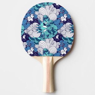 Funky Seashell Pattern Ping Pong Paddle