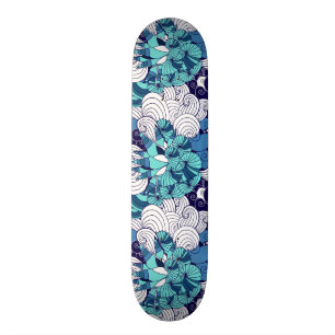 Funky Seashell Pattern Skateboard