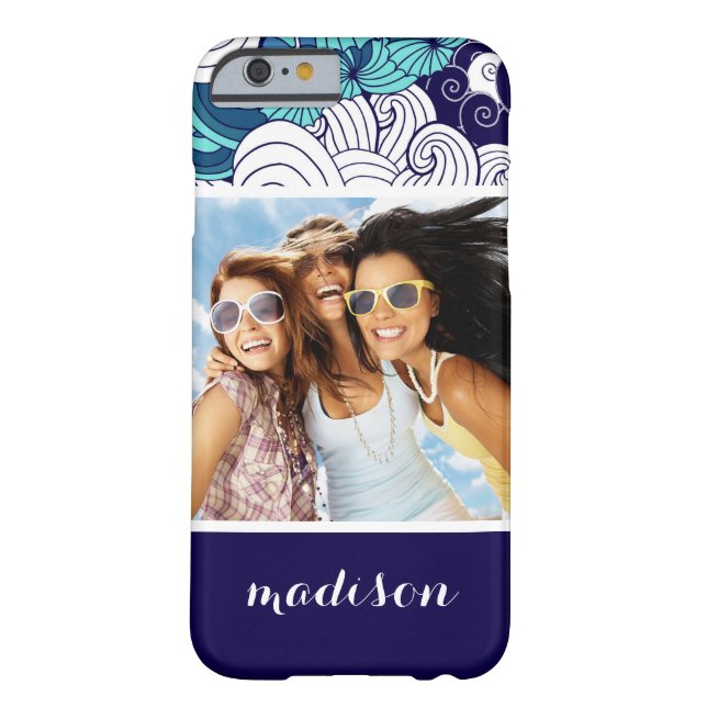Funky Seashell Pattern | Your Photo & Name Case-Mate iPhone Case (Back)