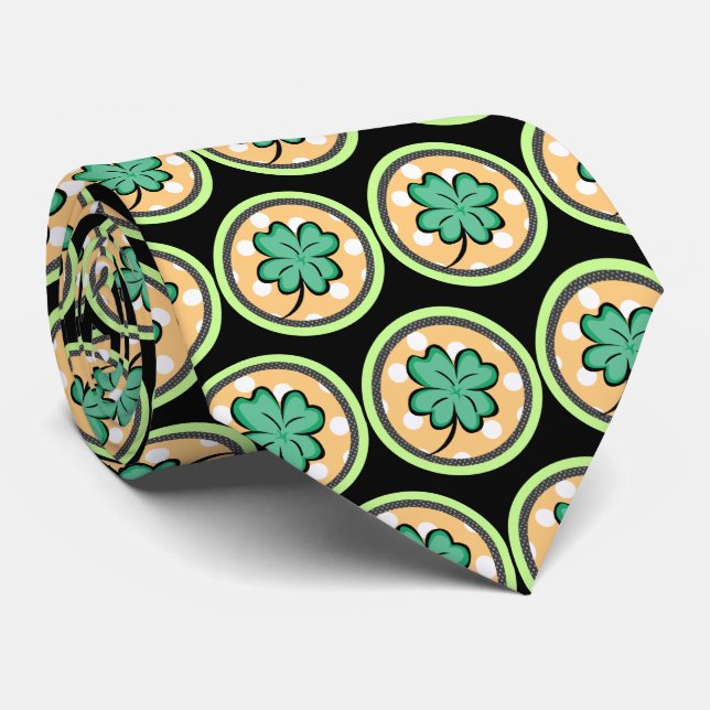 Funky Shamrock Tie (Rolled)