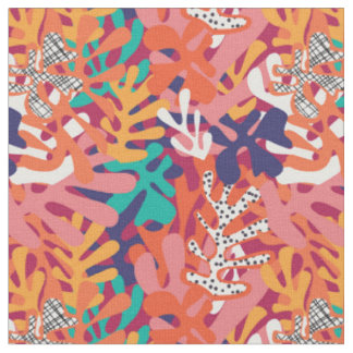 Funky Shapes and Colours - Reminiscent of Matisse Fabric