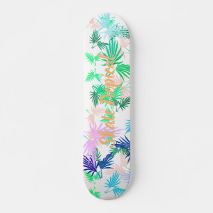 Funky Skate Tropical Palm Leaves Skateboard