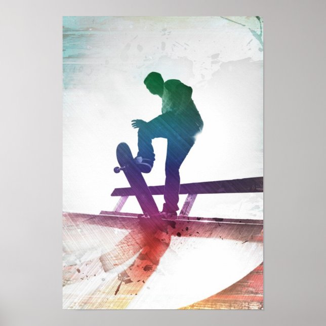 Funky Skateboarder Skate Kid Poster (Front)