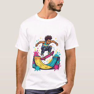 Funky Skater Boy Graphic T-Shirt