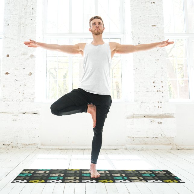 funky skull yoga mat (Creator Uploaded)