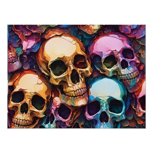 Funky Skulls Poster (Front)