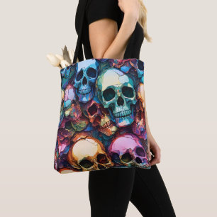Funky Skulls Tote Bag
