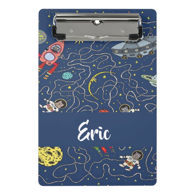 Funky space cats mini clipboard (Front)