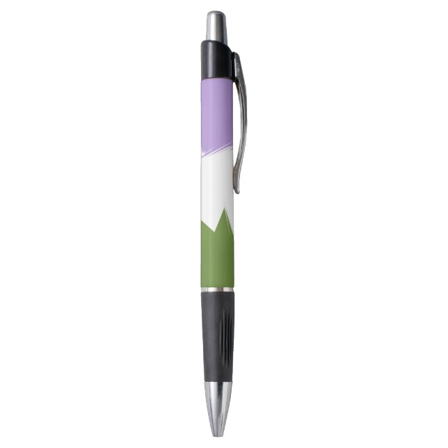 Funky Spiky ZigZag Abstract Genderqueer Pride Flag (Bottom (Vertical))