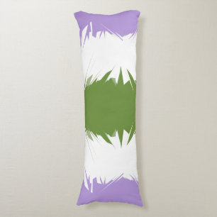 Funky Spiky ZigZag Abstract Genderqueer Pride Flag Body Cushion