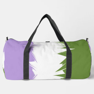 Funky Spiky ZigZag Abstract Genderqueer Pride Flag Duffle Bag