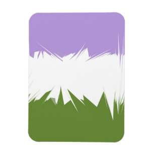 Funky Spiky ZigZag Abstract Genderqueer Pride Flag Magnet