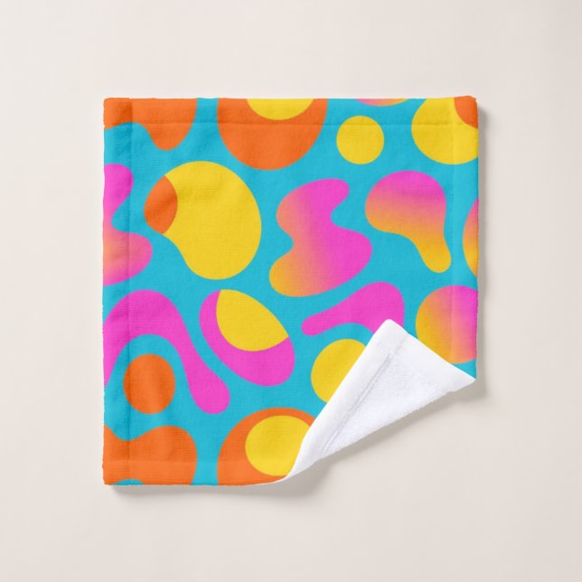 Funky Splash – Boogie Abstract Retro Towel (Wash Cloth)