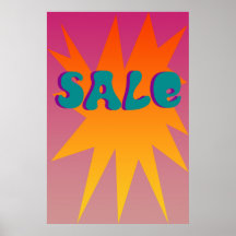 Funky Starburst Sale Sign