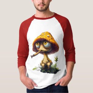 Funky Stoned Mushroom Cartoon T-Shirt