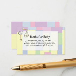 Funky Stork Cubism Retro Books for Baby Enclosure Card