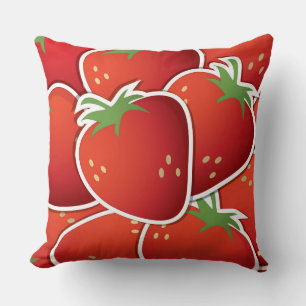 Funky strawberries cushion
