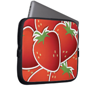 Funky strawberries laptop sleeve