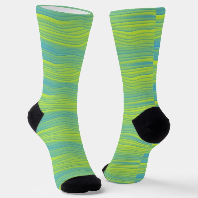 Funky Stripe Retro Colours Socks (Angled)