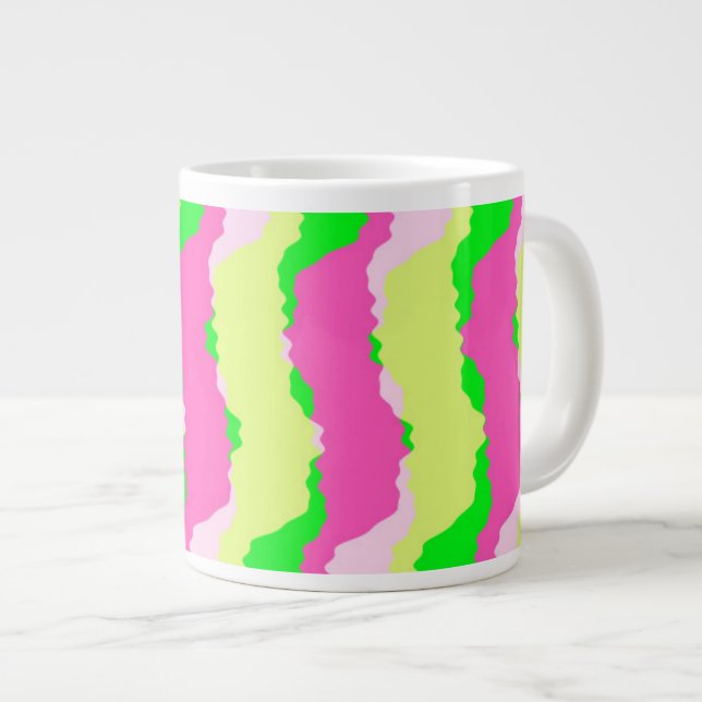 Funky Stripes 2011 Large Coffee Mug (Front Right)