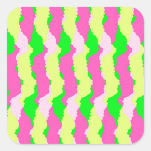 Funky Stripes 2011 Square Sticker