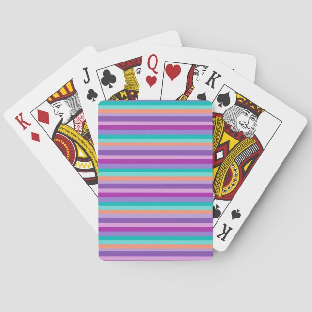 Funky stripes Bicycle® Poker Playing Cards (Back)
