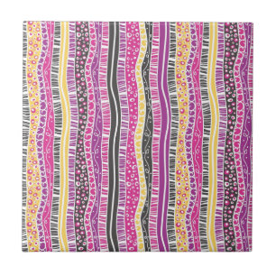 Funky Stripes Ceramic Tile