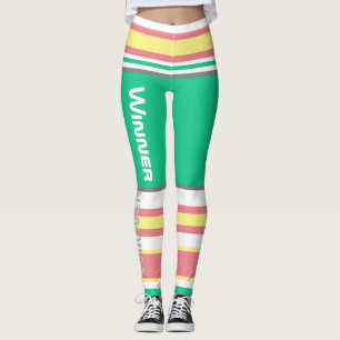 Funky Stripes Lines Winner Power Leggings