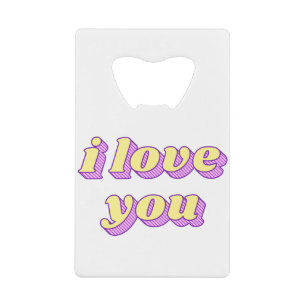 Funky style 3D i love you font typography Quote