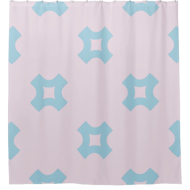 Funky style geometric seamless pattern with crosse shower curtain (Front)