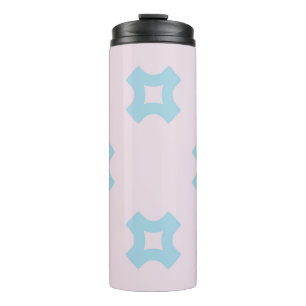 Funky style geometric seamless pattern with crosse thermal tumbler