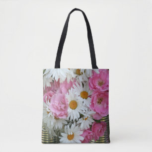 Funky Summer Colourful Daisies Tote Bag