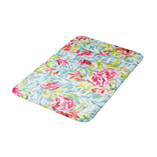 Funky Summer Colours Paint Splatter Art Pattern Bath Mat