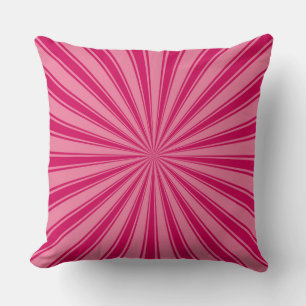 Funky Sun Rays Retro Stripes Cushion