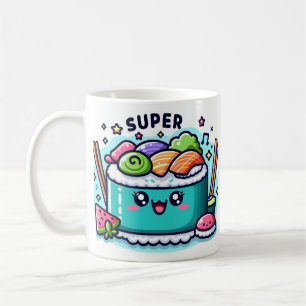 funky sushi coffee mug